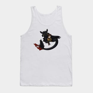 HTTYD - Chibi Hiccup and Toothless Fanart Tank Top